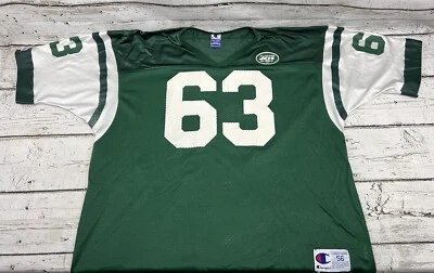 Camiseta de fútbol americano verde de colección Warshany #63 campeón de los New York Jets NFL para hombre - talla 3XL Foto 1 de 4