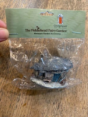 Fiddlehead Fairy Garden Miniature Cottage | Stone Detail Grey Roof | NIB - Image 1 of 4