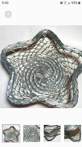Star Shaped Basket Woven Hand made Cover