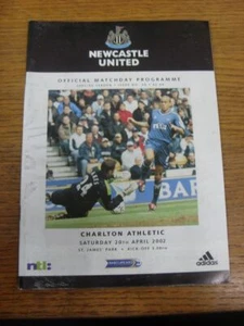 20/04/2002 Newcastle United v Charlton Athletic (the front cover has minor dama - Picture 1 of 1
