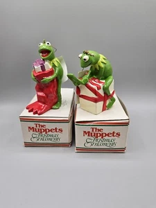  1981 The Muppets Weihnachtsschmuck Kermit Strumpf 2 Ornamente RAR  - Bild 1 von 10