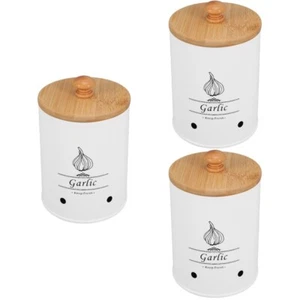 Set of 3 Knoblauchhalter Vorratsdose Kartoffel Aufbewahrungsbox - Bild 1 von 12