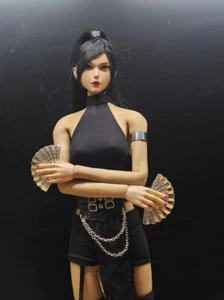 1/6 Female Warrior Black Tank Top Pants Set for 12 "Women's Action Figure Model - Picture 1 of 8