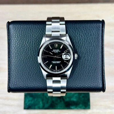 Rolex Oyster Perpetual 34mm Stainless Steel Black Index Dial Smooth Oyster 15200 - Image 1 of 4