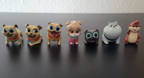 Disney Jr Puppy Dog Pals Lot of 7 Mini Figures Rolly Bingo Catch Keia Cover