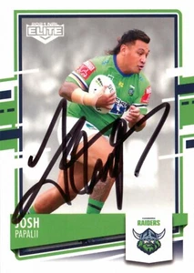 Signed 2021 Canberra Raiders NRL TLA Elite Card - Josh Papali'i - Picture 1 of 3