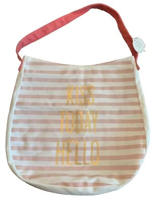 HALLMARK Mujer Pretty Witty Bolso Cartera Bolso Rosa Blanco Rayas Nuevo con Etiquetas Foto 1 de 4