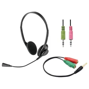 Écouteurs avec Microphone Stéréo pour PC Portable Et Smartphone - Photo 1/1