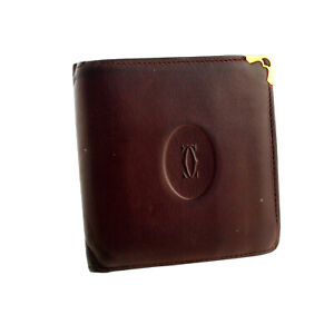 Authentic Vintage CARTIER Leather Bifold Mens Wallet Italy
