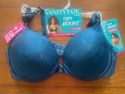 New Vanity Fair Teal 2131101 Ego Boost Add A Cup Bra 34B,34C  MSRP $44 - Image 1 of 4