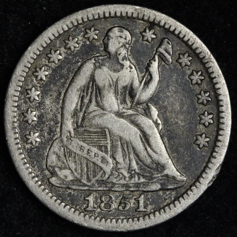 1851 Seated Liberty Silver Half Dime CHOICE XF E223 AHT Cover