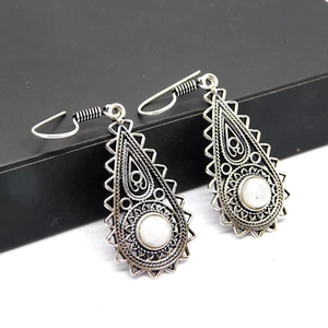 Pendientes Piedra Luna Plata de Ley 925 Hechos a Mano Joyería Regalo JP11129 - Imagen 1 de 3
