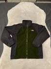 North Face Khumbu Full Zip Green Gray Mens Fleece Jacket Size Large