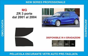 pellicole oscuranti vetri mg zr 3p dal 2001-2004 kit anteriore - Imagen 1 de 1