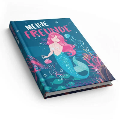 itenga Freundebuch Meerjungfrau DIN A5 88 Seiten Schulfreunde Mädchen Schule