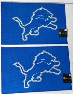 You Get 2 Detroit Lions NFL 19" x 30" Floor Mats, Man Cave Football Rugs - Picture 1 of 7