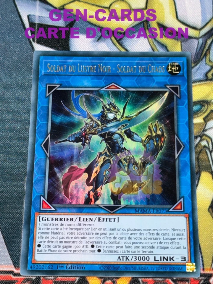 CARTE Yu Gi Oh SOLDAT DU LUSTRE NOIR - SOLDAT DU CHAOS MAMA-FR073 1ère - Photo 1/1