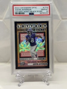 2023 Contenders Optic Lottery Ticket Justin Jefferson Black Scope Prizm /25 - Picture 1 of 3