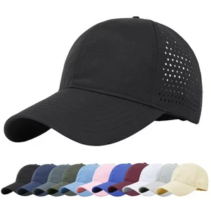 Men Quick Dry Sport Baseball Cap, Men's Athletic Fitted Cap Lightweight Mesh ... - Picture 1 of 7