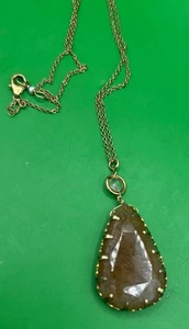 Rutil Rotquarz Halskette, Gold Handarbeit, Vermeil Neu - Bild 1 von 5