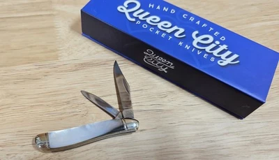 Queen City  Genuine Black Pearl  Peanut 2 Blade Pocket Knife  New in Box - Image 1 of 4