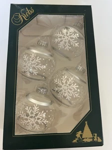 Krebs Clear Snowflake Globe Ornaments - Picture 1 of 5