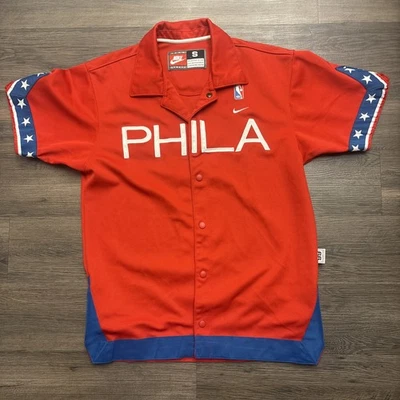 Vintage Nike Philadelphia 76ers Sixers Warm Up Shooting Jersey Jacket Mens Small - Изображение 1 из 4