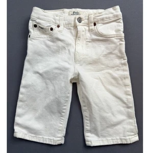 Polo Ralph Lauren White Denim Shorts The Sullivan Slim Fit Size 6 - Picture 1 of 3