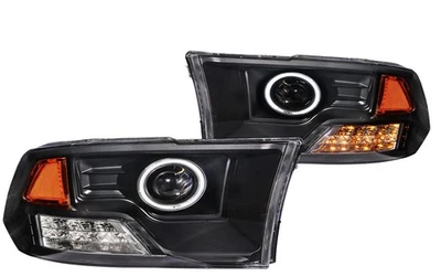 Anzo 111159 Halo Projector Headlight Black LED for 09-18 Dodge Ram1500 2500 3500 Foto 1 de 4