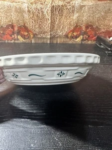 Longaberger | Pie Plate | Woven Traditions | Classic Green| 10” Pie Plate USA - Picture 1 of 4