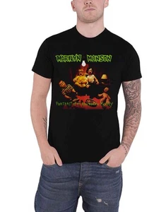 Camiseta Marilyn Manson Logo American Family Nueva Oficial Para Hombre Negra - Imagen 1 de 4