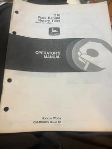 John Deere 216 Walk Behind Rotary Tiller Operator's Manual OMM82865 - Picture 1 of 1