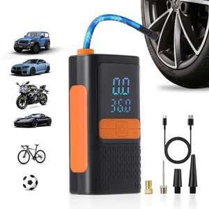 LCD Elektrische Akku Luftpumpe Auto Fahrrad Reifen Druckluft Kompressor 150PSI - Bild 1 von 9