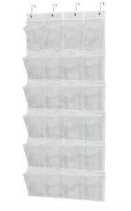 Semplice Houseware 24 tasche grandi tasche trasparenti sopra la porta appendere scarpe organo - Foto 1 di 3