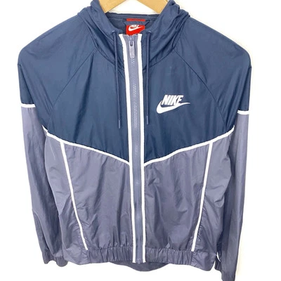 Nike Sportswear Windrunner Cremallera Completa Azul Marino y Gris Chaqueta de Pista con Capucha Mediana Foto 1 de 4