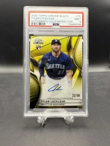 TYLER LOCKLEAR RC 2025 Topps Chrome Black On-Card Auto Gold #CBATL/50 PSA9 POP 1 - Picture 1 of 2
