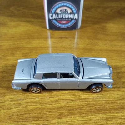 Rolls Royce Silver Shadow esmalte gris plata Hong Kong 1969 Hot Wheels Redline Foto 1 de 4