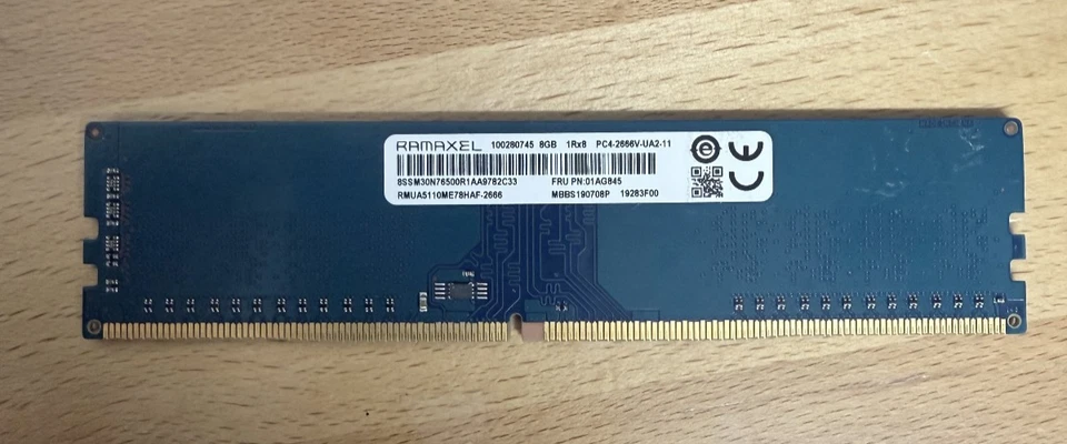 Ramaxel 8GB PC4-21300 DDR4-2666V, 288-Pin (01AG845) - Image 1 of 1