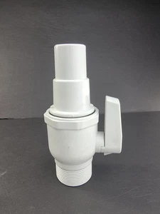 2-Way Pool Ball Valve 1.5” ABS Plastic White - Picture 1 of 17