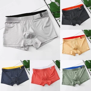 Sexy Herren Unterwäsche Boxershorts Eis Seide Streifen Beutel Dessous Männer H - Bild 1 von 22