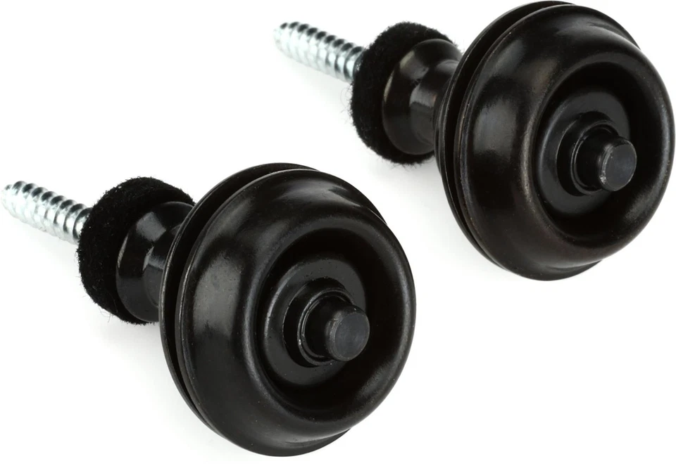 Dunlop Straplok sistema de retenção de alça design duplo - pacote preto (pacote com 8) - Imagem 1 de 1