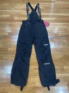 NWT VTG Mens Spyder Insulated Ski Bib Snowboarding Pants Overalls Black Size M - Picture 1 of 22