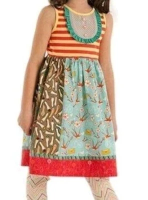 Vestido Matilda Jane Talla 8 Maravilloso Desfile Oda a Zapatos Vestido sin mangas Pájaros Letras Foto 1 de 4