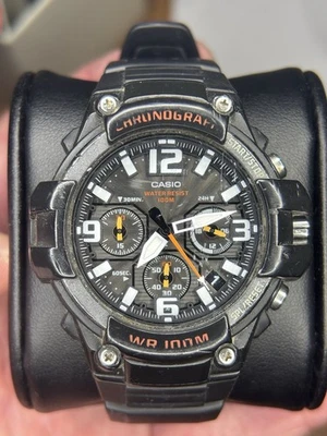 Reloj Hombre Casio MCW100H-1AV, Cronógrafo, Correa Resina Negra, 100 Metros WR, Fecha Foto 1 de 4