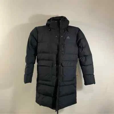 Chaqueta acolchada negra KWAY Huxley Longline para hombre talla mediana Foto 1 de 4