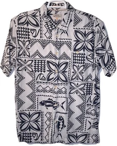 Camisa para hombre Quiksilver talla XL azul manga corta con botones colección Waterman - Imagen 1 de 12
