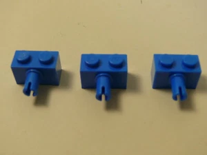 Lego 3 blaue Steine, modifiziert mit Stift, 4440 8639 8221 7573 7685 3834 2928 7644 - Bild 1 von 1