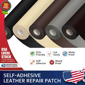 Leather Iron-on Oval Elbow Knee Patches DIY Repair Applique USA - Picture 1 of 29