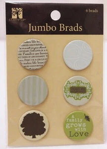 Masterpiece Studios 1" Jumbo Brads Family Love Scrapbooks Cards Crafts NEW Lot9Q - Picture 1 of 2