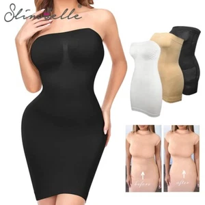 Seamless Shapewear Full Slips for Under Dresses Women Tummy Control Body Shaper - Picture 1 of 17